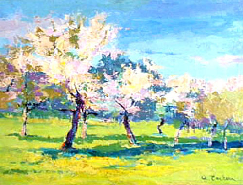 Titel: Pommiers en fleurs, Kunstenaar: Terken, Albert